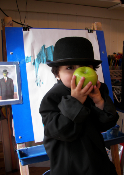 Cropped Kid In A Bowler Hat